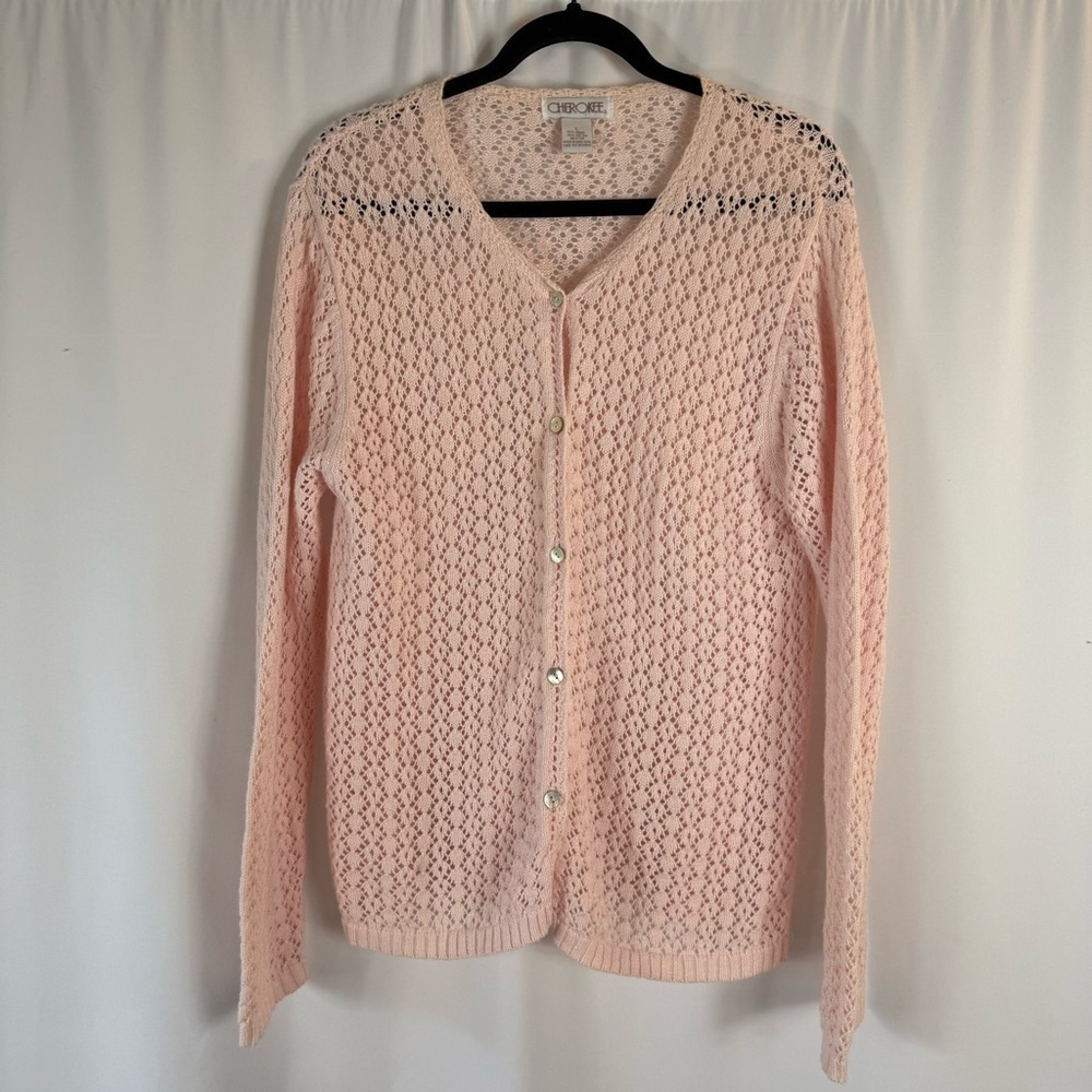 Vintage Cherokee Light Pink Knitwear Size:L "Grandmacore granny chic